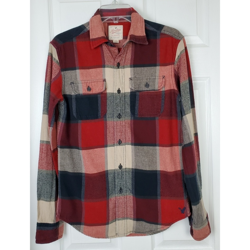Heritage flannel plaid Button down shirt size XS